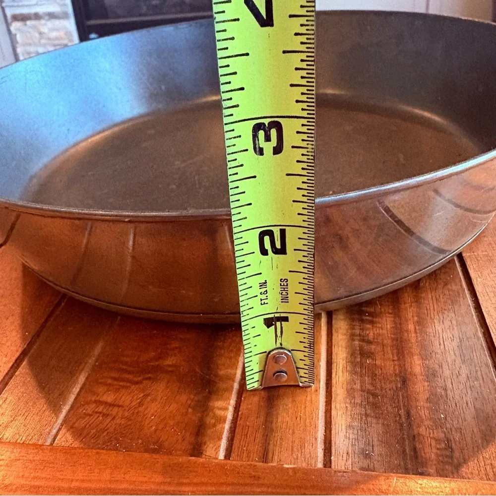 Revere 10” Stainless Steel Frying Pan with Black Handle Vintage
